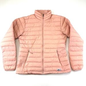 MEC Pink womens puffer coat Large Down filled Quilted lightweight packable